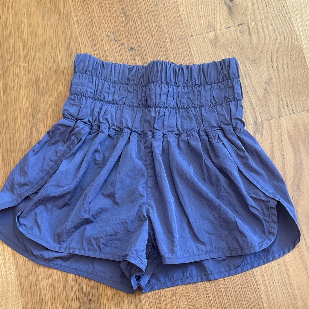 Women's Blue High-Waisted Shorts